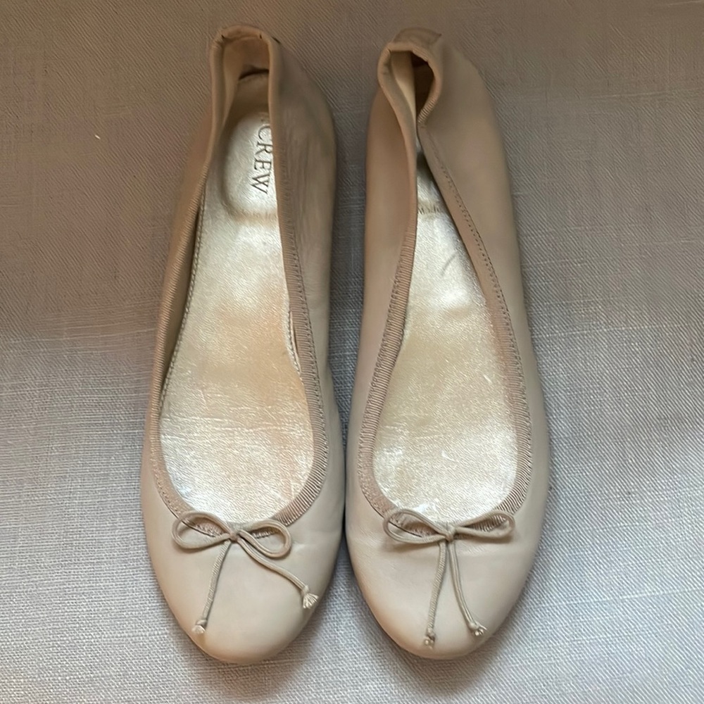 J Crew Ballerina Flats Shoes in Taupe size 8